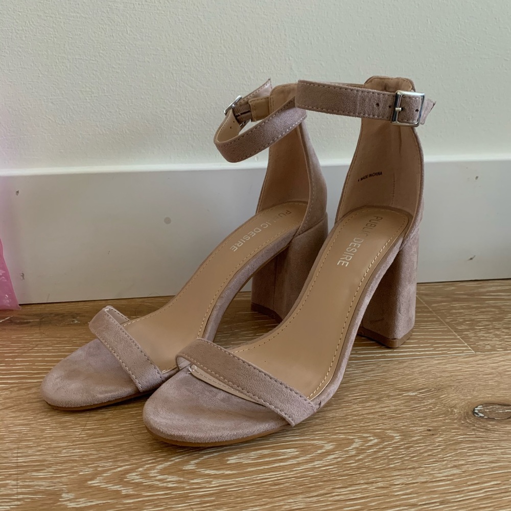 public desire wedge heels suede